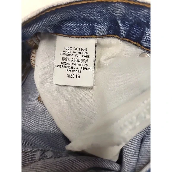 Vintage L E I jeans Sz 13 Med Wash Regular Fit‎ Flare Bottoms - Picture 5 of 12